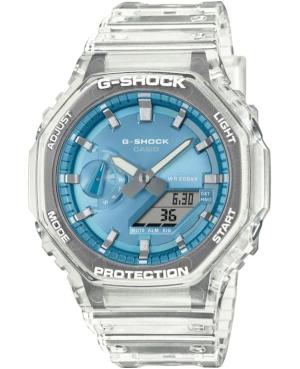 Men Sports Functional Diver Japan Quartz Digital Watch Timer CASIO GA-2100BM-7A2ER G-Shock Modrá Dial 45mm