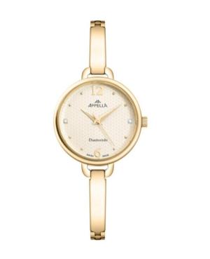 Kobiety Classic Analog Szwajcar kwarcowy Zegarek APPELLA Złoty kolor Wybierz 30mm L50003.1171DQ