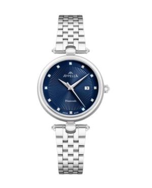 Moteriškas Classic Analog Swiss Kvarcinis Watch APPELLA Mėlyna Dial 31.2mm L50002.5145DQ