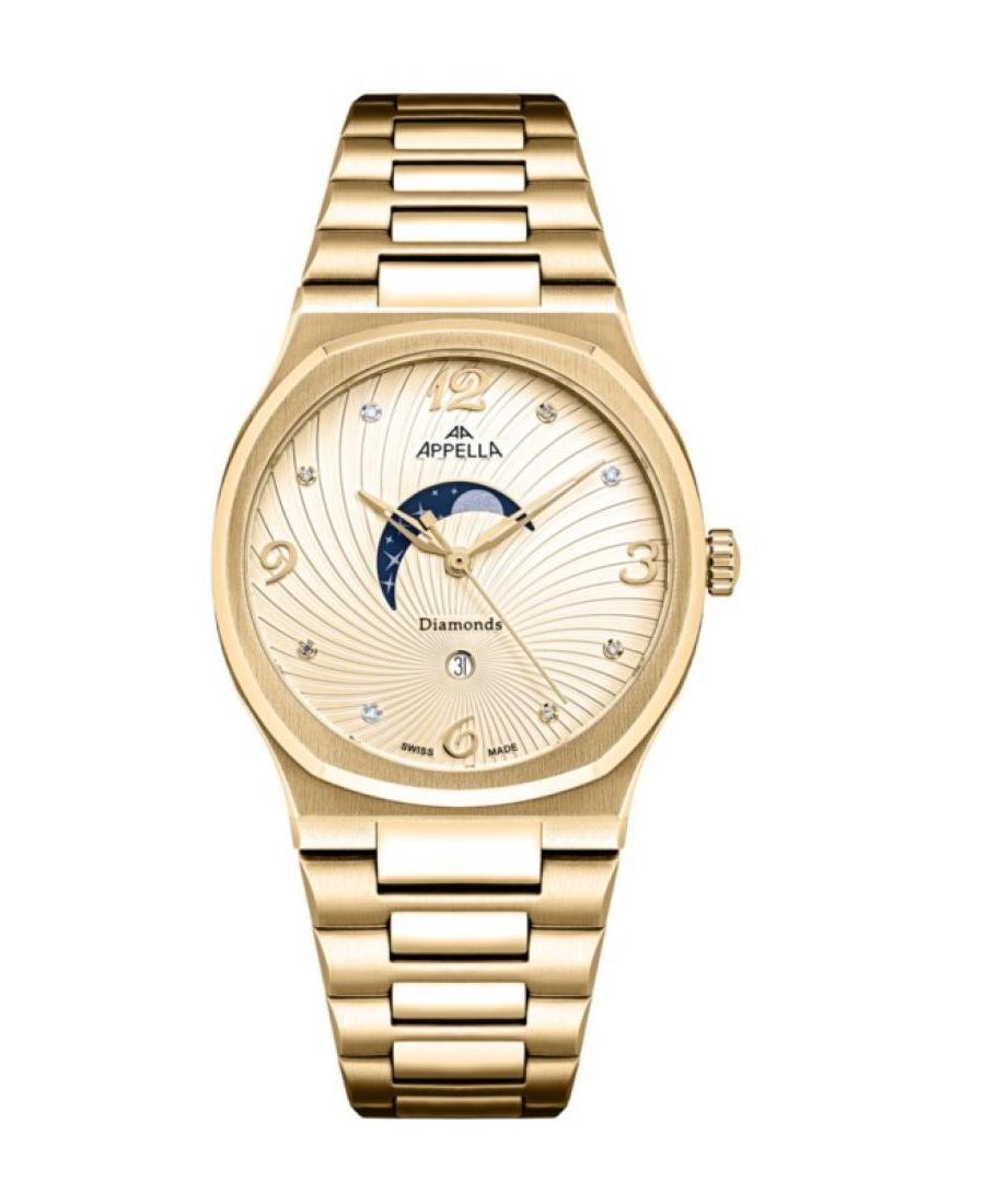Women Classic Analog Swiss Watch APPELLA Gold color Dial L32006.1171QD