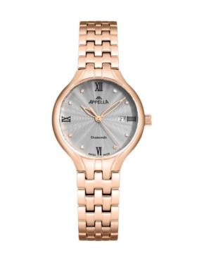 Kobiety Classic Analog Szwajcar kwarcowy Zegarek APPELLA Kolor srebrny Wybierz 30mm L50000.9187DQ