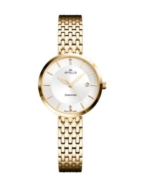 Moteriškas Classic Analog Swiss Kvarcinis Watch APPELLA Sidabras Dial 30mm L50013.1193DQ
