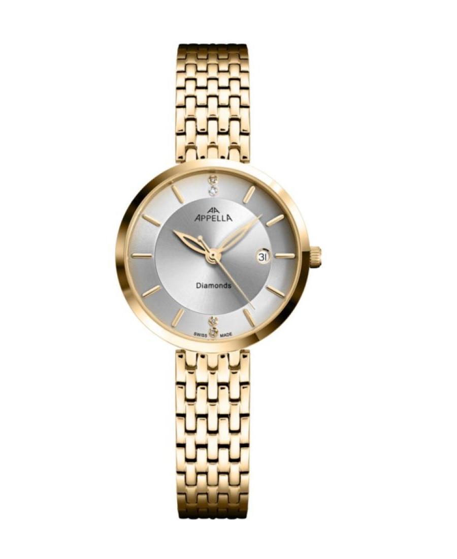 Moteriškas Classic Analog Swiss Kvarcinis Watch APPELLA Silver color Dial 30mm L50013.1197DQ