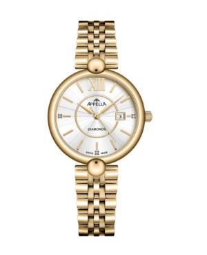 Kobiety Classic Analog Szwajcar kwarcowy Zegarek APPELLA Srebrna Wybierz 31.2mm L50011.1163DQ