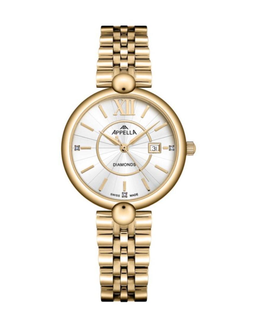 Moteriškas Classic Analog Swiss Kvarcinis Watch APPELLA Sidabras Dial 31.2mm L50011.1163DQ