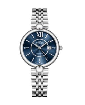 Women Classic Analog Swiss Quartz Watch APPELLA Modrá Dial 31.2mm L50011.5165DQ