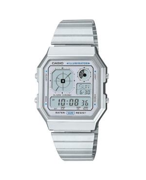 Moteriškas Su funkcijomis Japoniškas Kvarcinis Digital Watch Timer CASIO A130WE-7AEF Silver color Dial