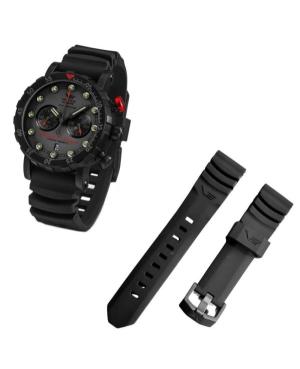 Vostok Europe Benediktas Vanagas Edition IV Titanium Chronograph Watch Strap VE-Vanagas-SL.01.22.B Black Silicone Schwarz 22 mm