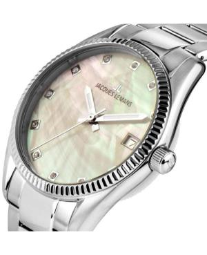 Moteriškas Modernus (fashion) Klasikinis Kvarcinis Rodyklinis Watch JACQUES LEMANS 50-4H Smėlio spalvos Dial 34mm image 7