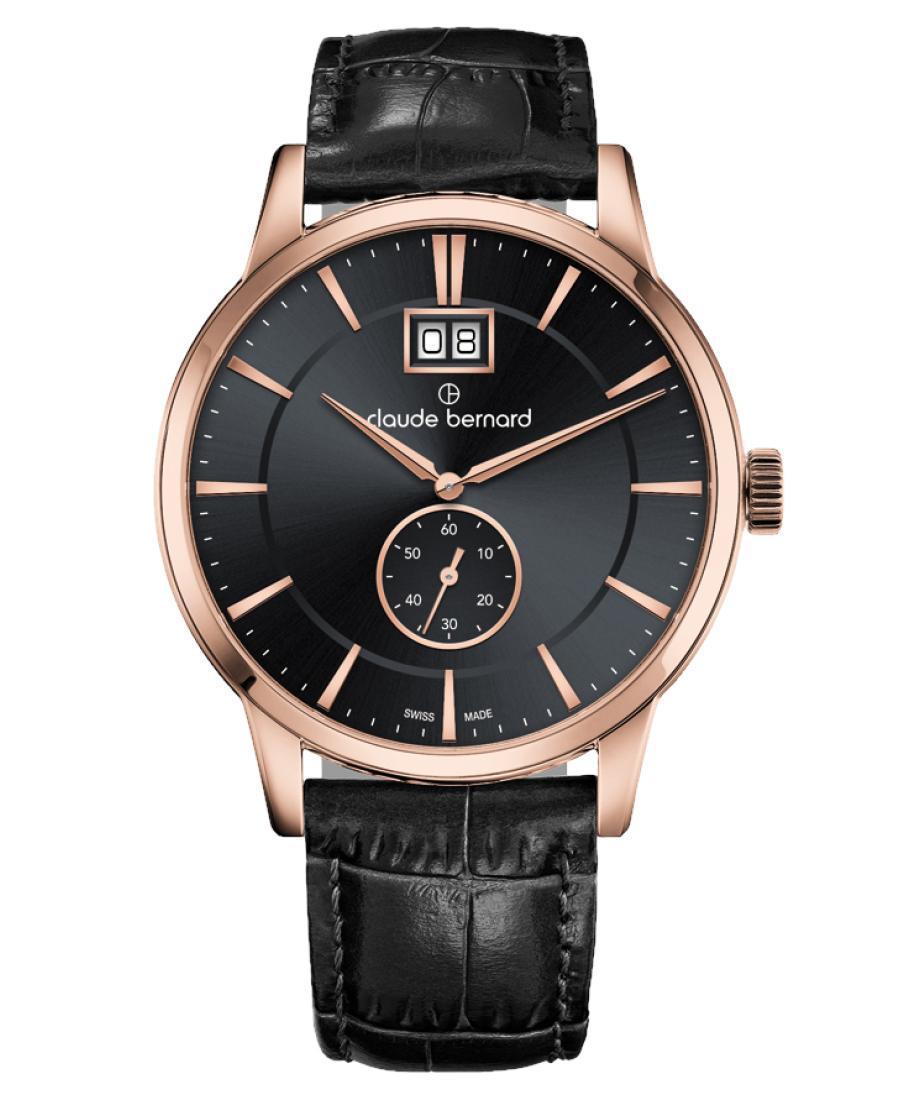 Мужские Классические Швейцарские Наручные Часы CLAUDE BERNARD 64005 37R NIR3