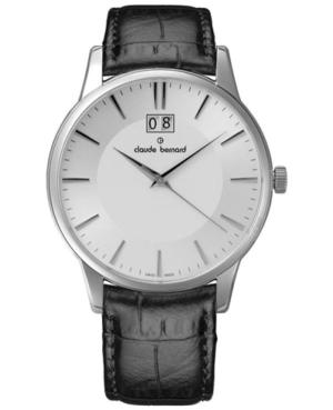 Men Classic Swiss Quartz Analog Watch CLAUDE BERNARD 63003 3 AIN Silver Dial 40mm
