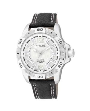 Men Sports Japan Quartz Analog Watch Q&Q DA64J301Y White Dial 49.5mm