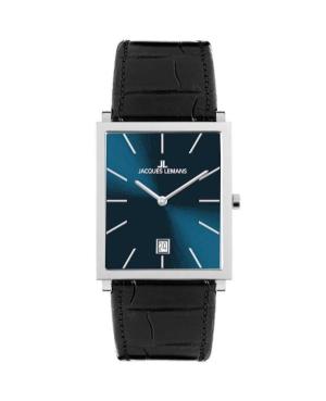 Vyriškas Klasikinis Kvarcinis Rodyklinis Watch JACQUES LEMANS 1-2173B Mėlyna Dial 30mm