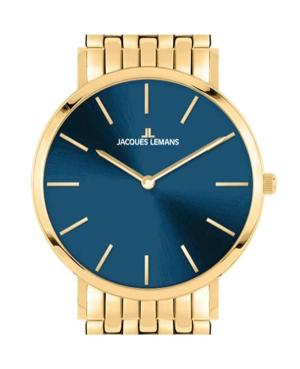 Women Classic Quartz Analog Watch JACQUES LEMANS 1-2172M Blue Dial 28mm image 3