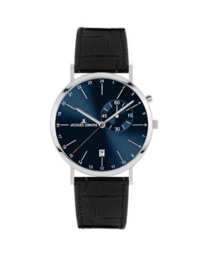 Men Klasické Quartz Analog Watch JACQUES LEMANS 1-2175A Modrá Dial 38mm