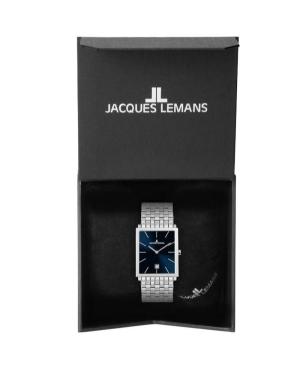 Men Klassisch Quartz Analog Watch JACQUES LEMANS 1-2173H Blau Dial 30mm image 2
