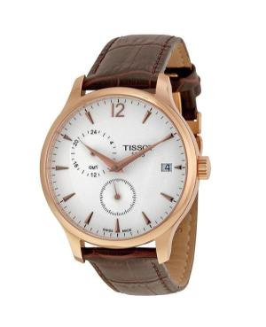 Vyriškas Klasikinis Swiss Kvarcinis Rodyklinis Watch TISSOT T063.639.36.037.00 Balta Dial 42mm
