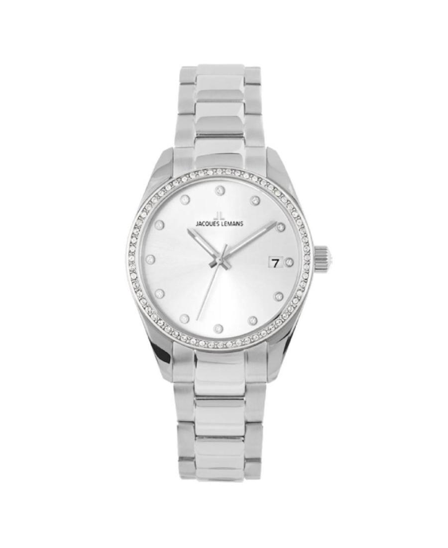 Kobiety klasyczny kwarcowy analogowe Zegarek JACQUES LEMANS 1-2133A Srebrna Wybierz 34mm