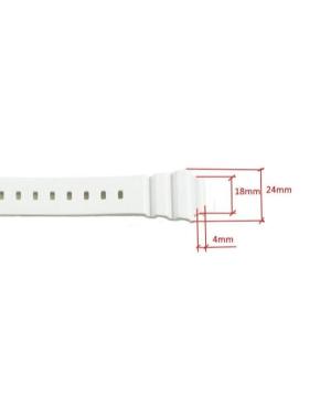 Watch Strap CASIO 10460285 White 24 mm Balta 18 mm image 3