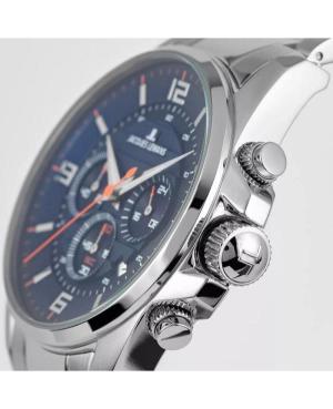 Vyriškas Sportinis Kvarcinis Rodyklinis Watch Chronograph JACQUES LEMANS 1-2118F Mėlyna Dial 44mm image 4