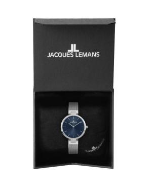 Women Klassisch Fashion Quartz Analog Watch JACQUES LEMANS 1-2110C Blau Dial 34mm image 4