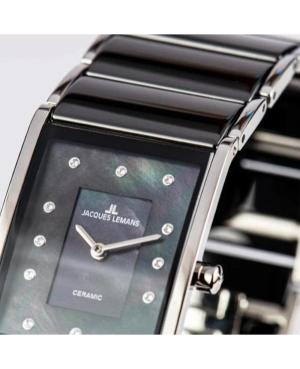 Moteriškas Klasikinis Kvarcinis Rodyklinis Watch JACQUES LEMANS 1-1940F Juodas Dial 24mm image 6