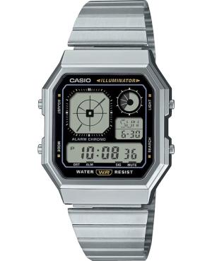 Men Functional Japan Quartz Digital Watch Timer CASIO A130WE-1AEF Silver color Dial