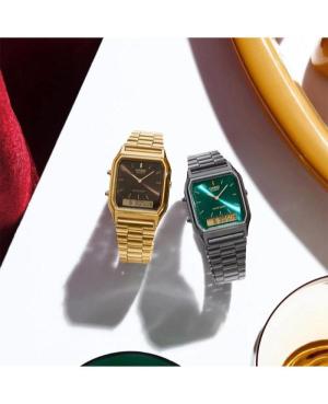 Women Functional Classic Japan Quartz Analog Watch Alarm CASIO AQ-230EGG-3AEF Green Dial 28mm image 2