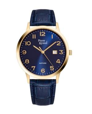 Mężczyźni Classic Analog kwarcowy Zegarek PIERRE RICAUD Niebieska Wybierz 40mm P91022.1N25Q