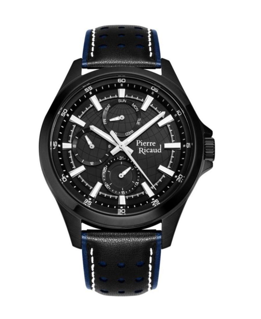 Vyriškas Classic Analog Kvarcinis Watch PIERRE RICAUD Juodas Dial 50mm P97265.B214QF