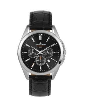 Vyriškas Sportinis Klasikinis Kvarcinis Rodyklinis Watch Chronograph JACQUES LEMANS 1-1945.1A Juodas Dial 42mm
