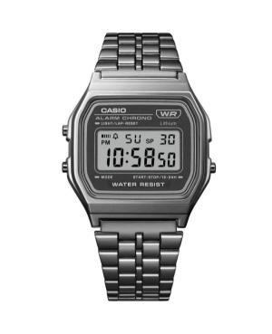 Women Functional Japan Quartz Digital Watch Alarm CASIO A158WETB-1AEF Silver color Dial 33mm