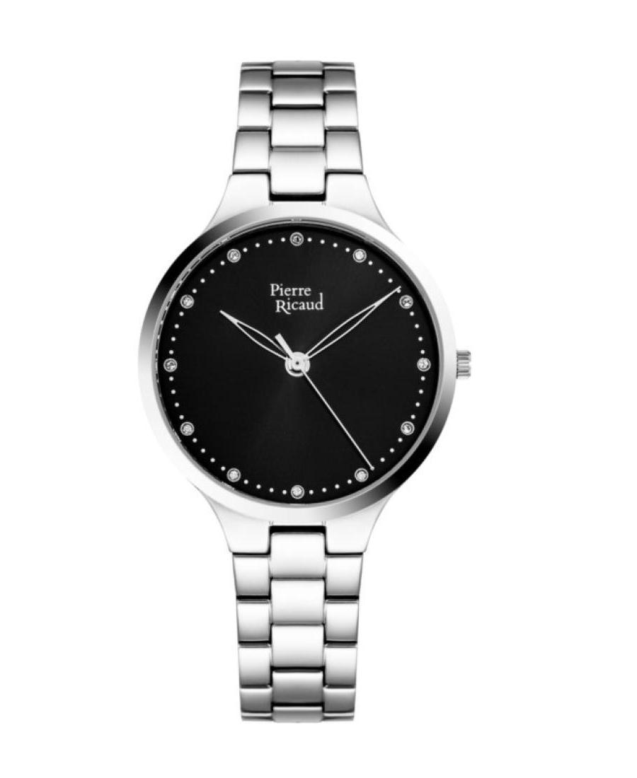 Women Classic Analog Quartz Watch PIERRE RICAUD Silver color Dial 36mm P22076.5147Q