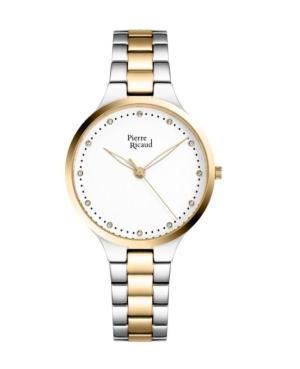 Women Classic Analog Quartz Watch PIERRE RICAUD Silver Dial 36mm P22076.2143Q