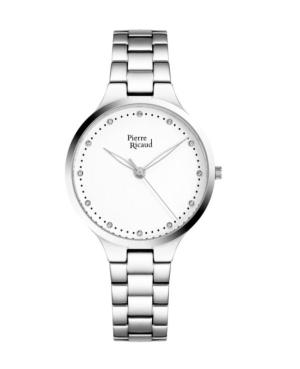 Women Classic Analog Quartz Watch PIERRE RICAUD Silver Dial 36mm P22076.5143Q