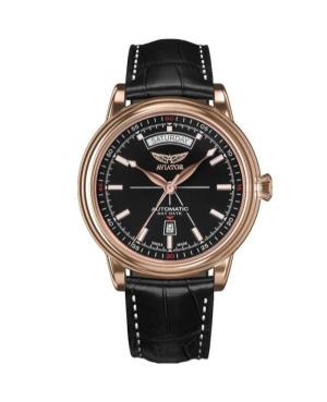 Mężczyźni klasyczny Luxury Szwajcar automatyczny Zegarek AVIATOR V.3.20.2.146.4 Czarny Wybierz 45mm