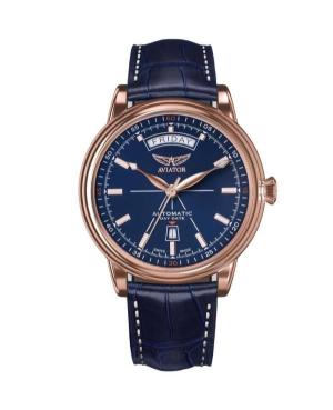 Мужские Классические Люксовые Швейцарские Автоматические Часы AVIATOR V.3.20.2.225.4 Синий Циферблат 45mm