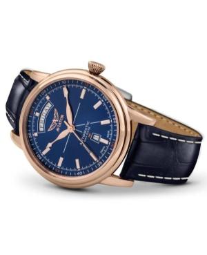 Мужские Классические Люксовые Швейцарские Автоматические Часы AVIATOR V.3.20.2.225.4 Синий Циферблат 45mm изображение 3