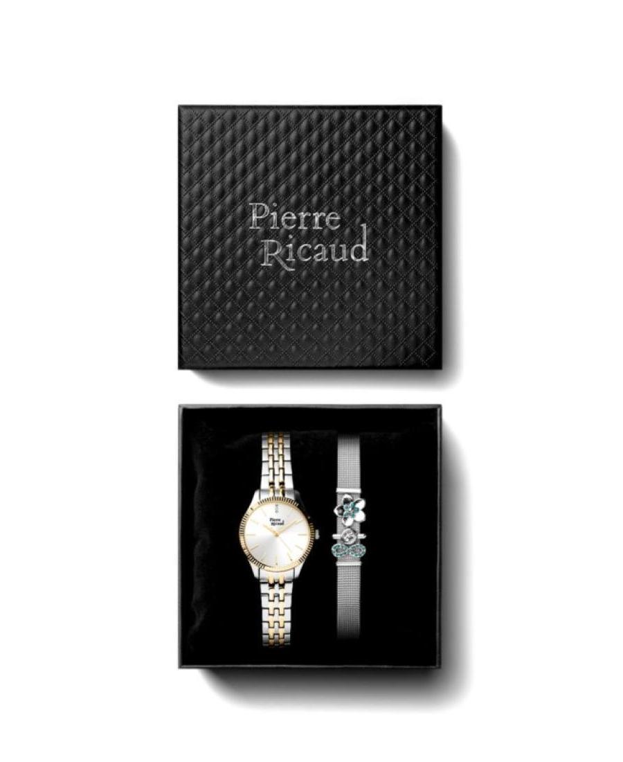 Women Classic Analog Quartz Watch PIERRE RICAUD Silver Dial 30mm P21018.2113Q148.5