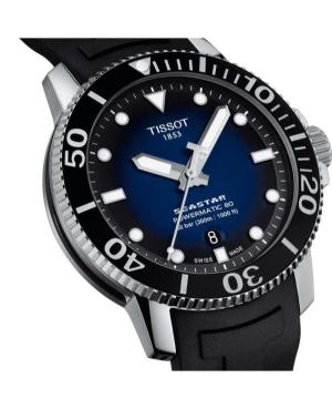 Men Classic Sports Diver Luxury Swiss Automatic Analog Watch TISSOT T120.407.17.041.00 Blue Dial 43mm image 2
