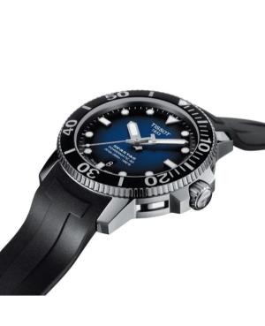 Men Classic Sports Diver Luxury Swiss Automatic Analog Watch TISSOT T120.407.17.041.00 Blue Dial 43mm image 7
