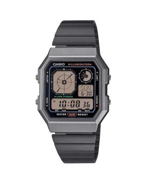 Women Functional Japan Quartz Digital Watch Alarm CASIO A130WEGG-1AEF Silver color Dial