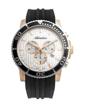 Vyriškas Classic Analog Swiss Kvarcinis Watch Chronograph ADRIATICA Sidabras Dial 48mm A1127.R213CH