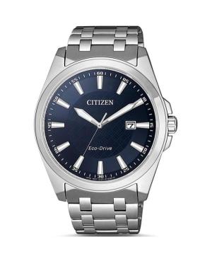 Men Japan Eco-Drive Analog Watch CITIZEN BM7108-81L Modrá Dial 41mm