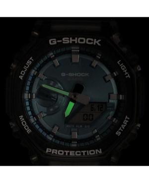 Men Sports Functional Diver Japan Quartz Digital Watch Timer CASIO GA-2100BM-7A2ER G-Shock Modrá Dial 45mm image 4