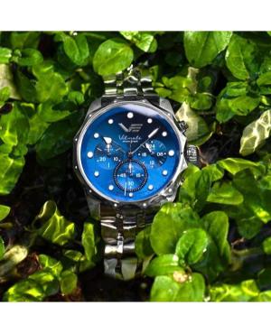 Moteriškas Sportinis Su funkcijomis Modernus (fashion) Rodyklinis Watch Chronograph VOSTOK EUROPE JS20-125A750BRWH-SLBL Mėlyna D image 4