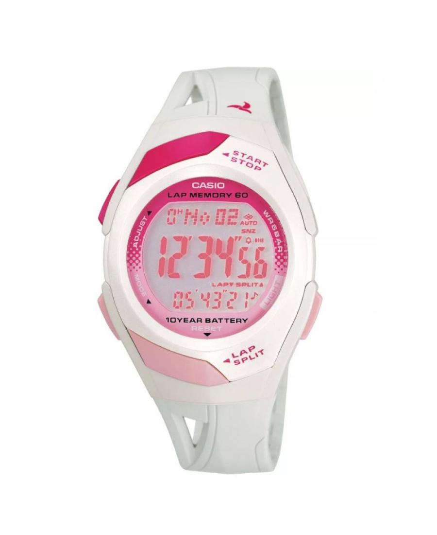 Men Sports Japan Quartz Digital Watch Timer CASIO STR-300-7EG Silver color Dial 35mm
