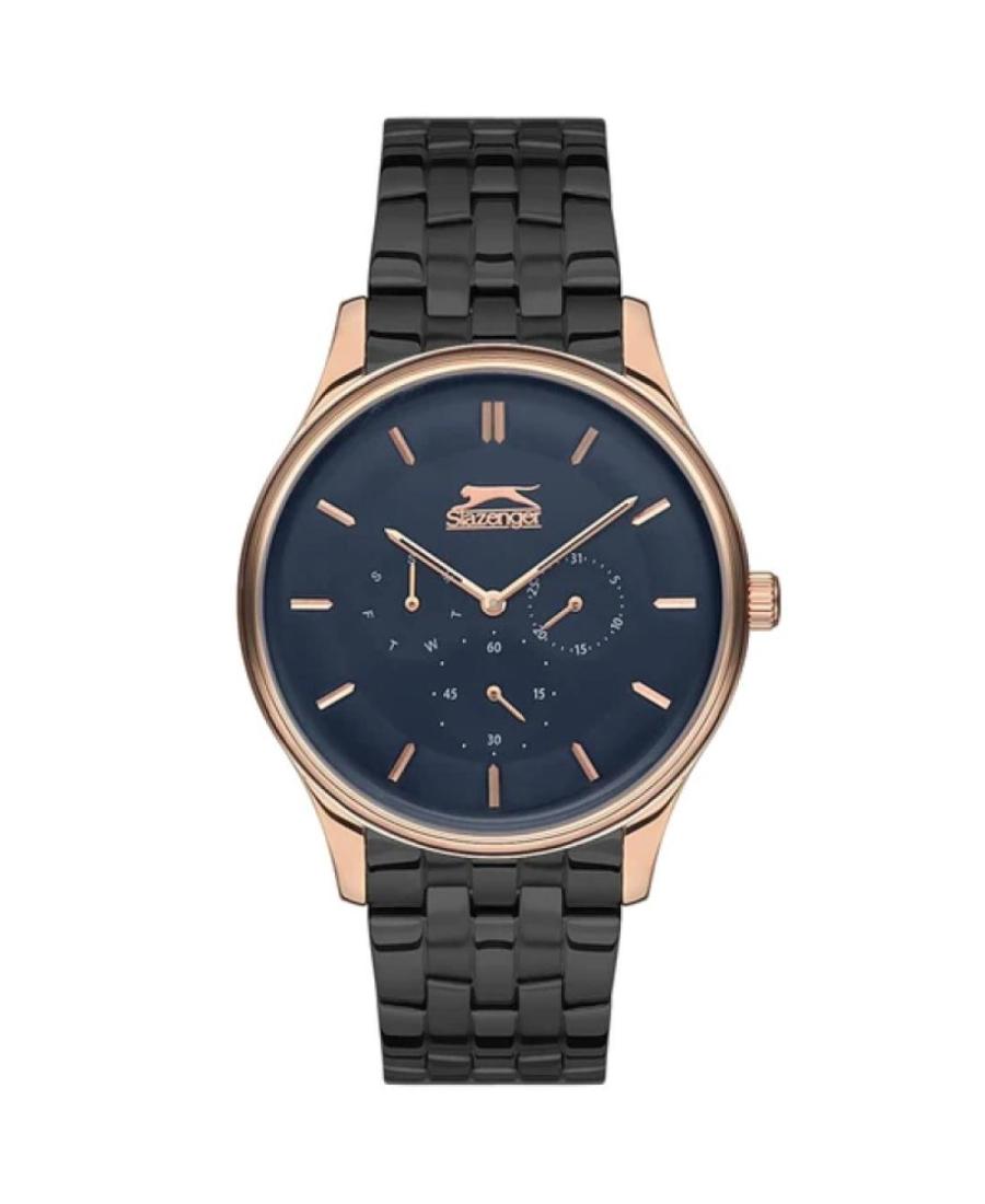 Men Fashion Klasické Quartz Analog Watch SLAZENGER SL.9.6152.2.03 Černá Dial 43mm