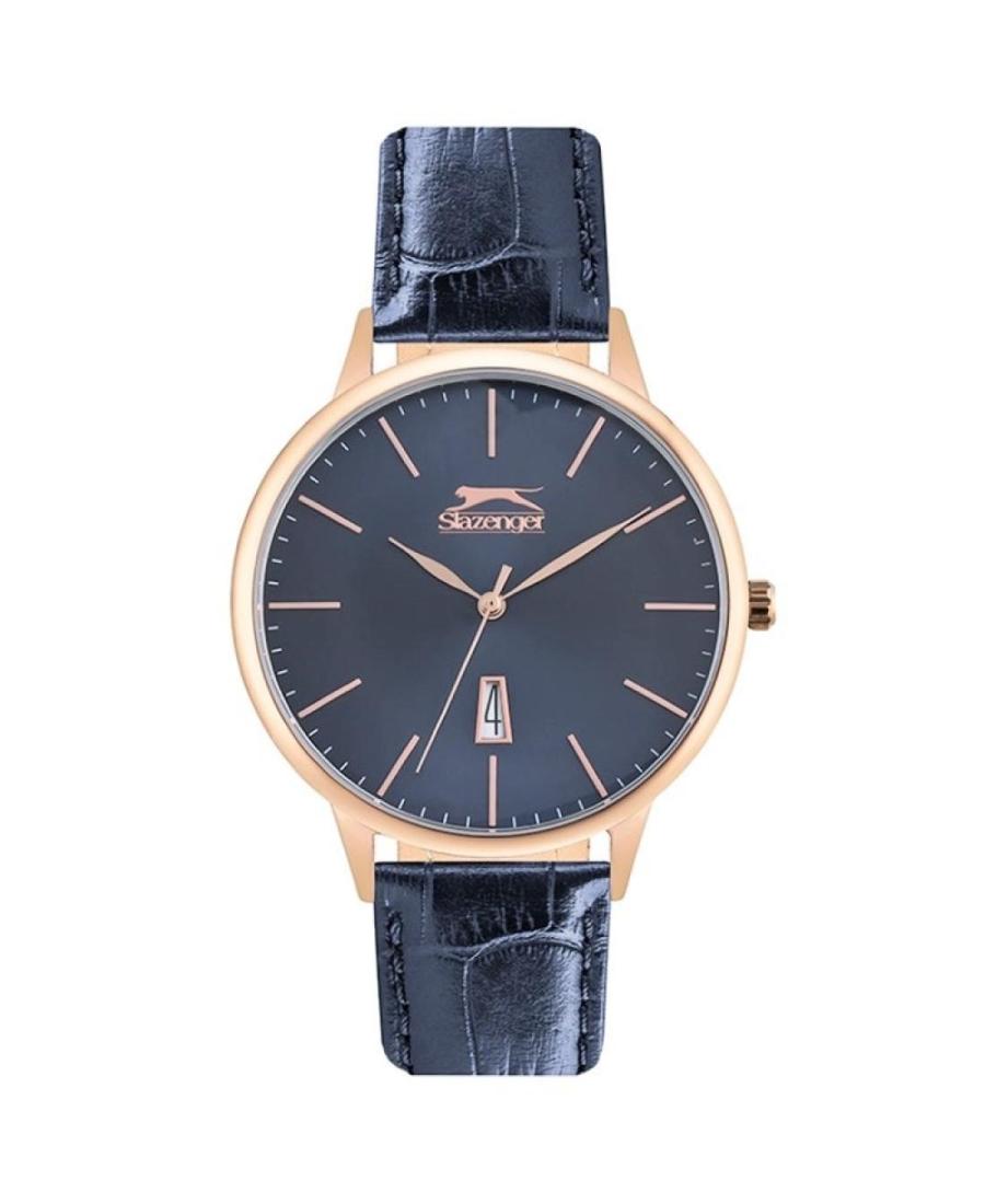 Men Klasické Quartz Analog Watch SLAZENGER SL.9.6195.1.03 Modrá Dial 43mm