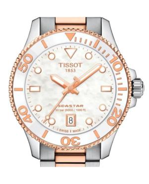 Men Klassisch Sports Diver Swiss Quartz Analog Watch TISSOT T120.210.22.111.00 Mother of Pearl Dial 36mm image 6
